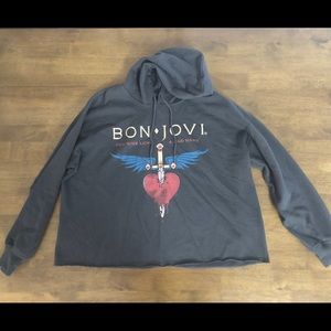 Torrid Bon Jovi Crop Hoodie